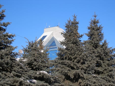 modern building in centre city of Tyumen