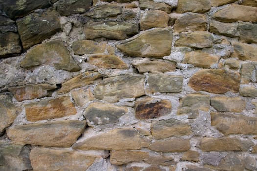 Stone wall of an ancient laying