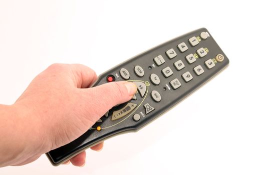 Remote controller in the hand
