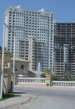 Modern hotels being constructed in Puerto Vallarta Mexico