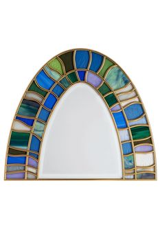 Stained glass component isolated on white background