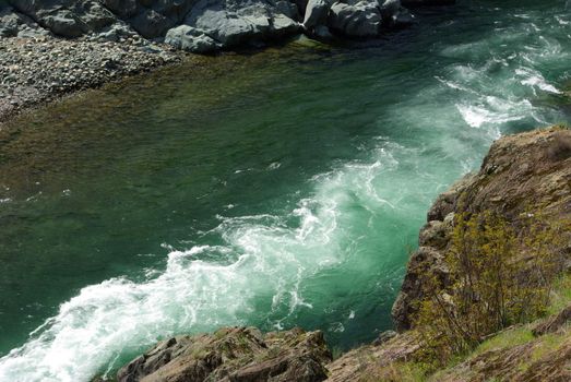 A section of the American river in California