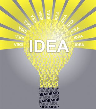Typographic illustration of word IDEA