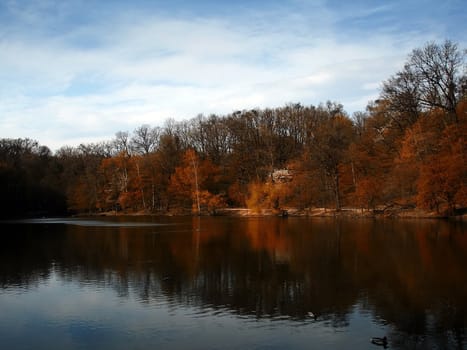 Quiet afternoon by the lake