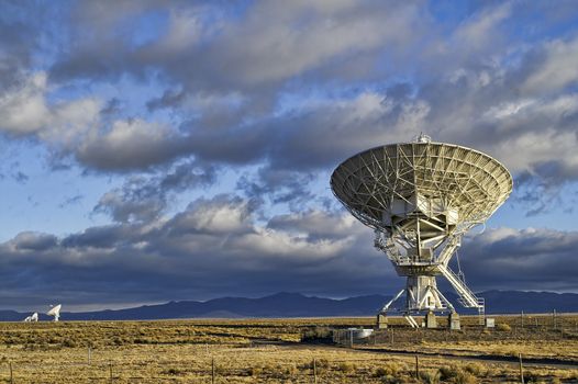 Landscape of Very Large Array of Radio Telescopes in New Mexico, USA.
