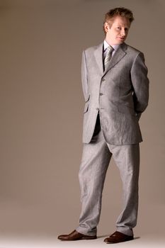 Studio portrait of a middleaged man in a business suit