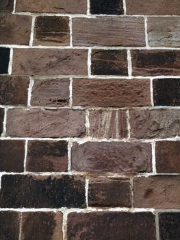 Close up of a brick wall from an old fort