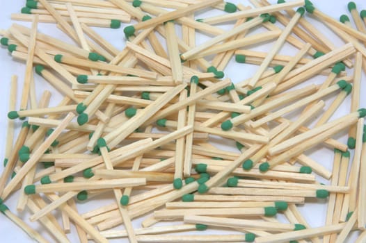 Matches lie on the background