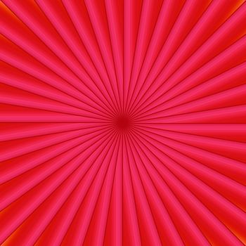 Red abstract background. The abstract sun. Solar beams