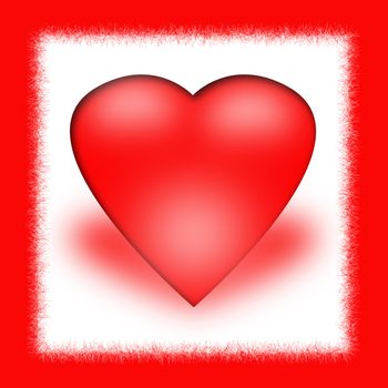 valentine heart with the word "love". valentine day