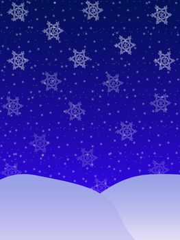 Christmas background. Snow falls. Snow Christmas night