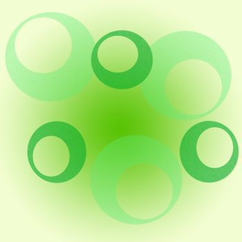 abstract background with some different green circles