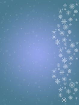 christmas snowflake background made in blue colors.