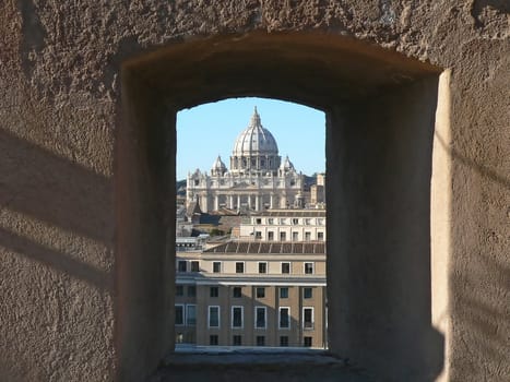 s.pietro in rome by window