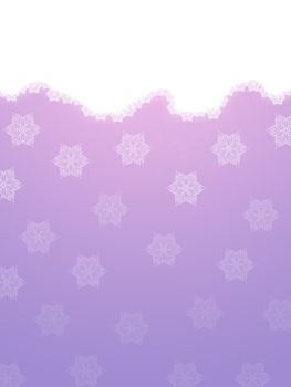 Snowflakes on a violet background. Christmas snow.