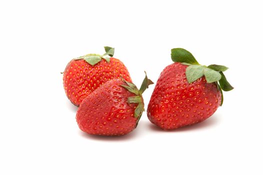 Berries of the strawberry on a white background