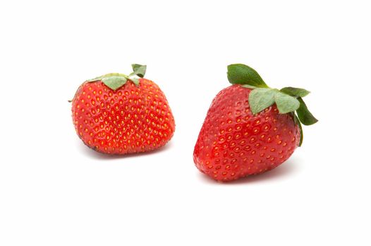 Berries of the strawberry on a white background