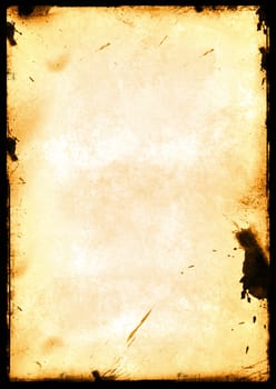 Grunge border and aged paper background