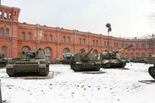 The Soviet and Russian military technics. Russia, St.-Petersburg, March 2008