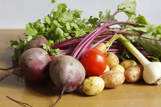 a heap of fresh vegetables