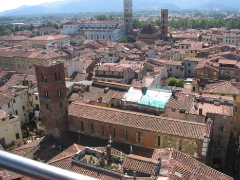 Lucca is a historycal town in Tuscany surrounded by city walls