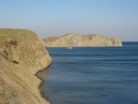 sea and hills in Koktebel, Krimea