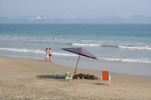 umbrella and chairs on beach