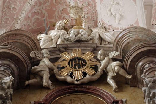 Angel on the church altar