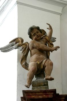 Angel on the church altar