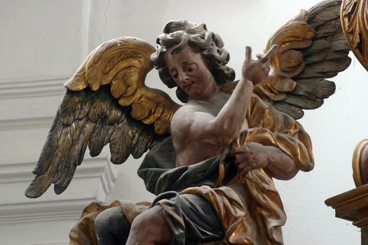 Angel on the church altar