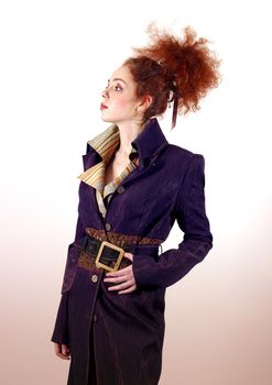 The beautiful girl in a coat