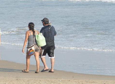 Couple together on beach