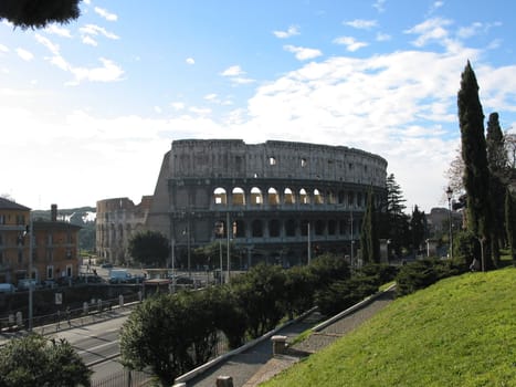 Monument in the ancient and beautiful italian capital