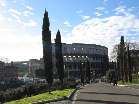 Monument in the ancient and beautiful italian capital