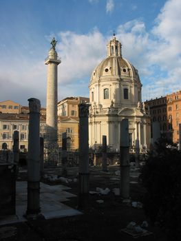 Monument in the ancient and beautiful italian capital