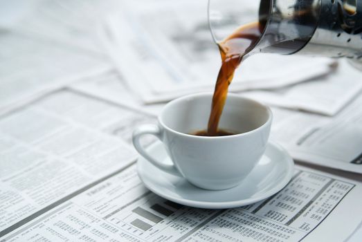 Coffee newspaper, business