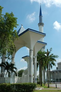 A famous landmark mosque in Malaysia