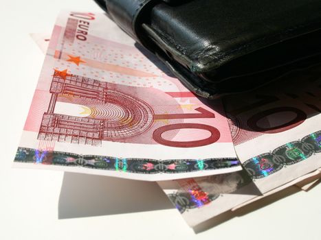 Euro and wallet