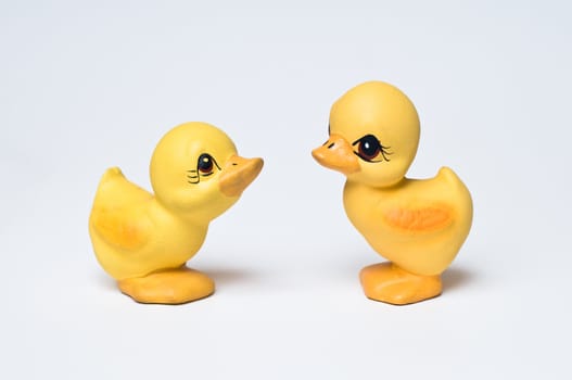 Easter decoration: two ducklings
