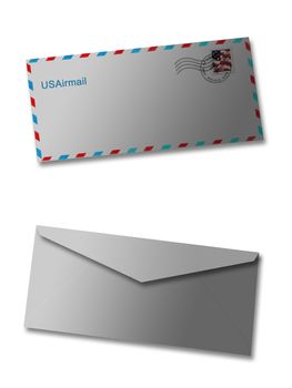 Blank envelope isolated