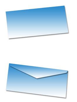 Blank envelope isolated