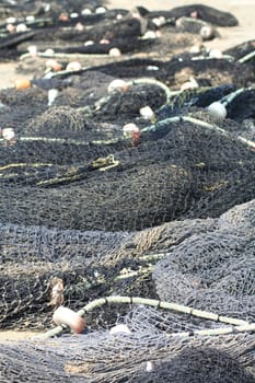 Fishing net on the beach