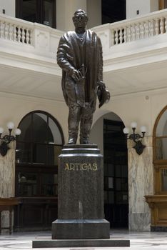 Artigas's Statue inside the post office building in Montevideo, Uruguay, 2008