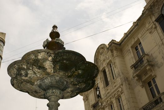 Detail shot of an old fountain in Montevideo, Uruguay, 2008