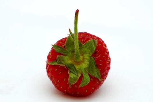 red strawberry isolated on the white background