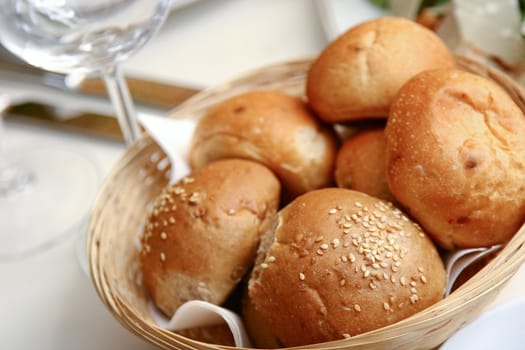 Rolls, bread, sesame, loaf, food, Breakfast