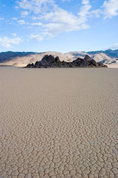 Racetrack Playa is a seasonally dry lake (a playa) located in the northern part of the Panamint Mountains in Death Valley National Park, California.