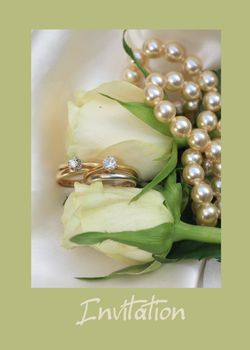 white rose double bridal set for same sex wedding invitation