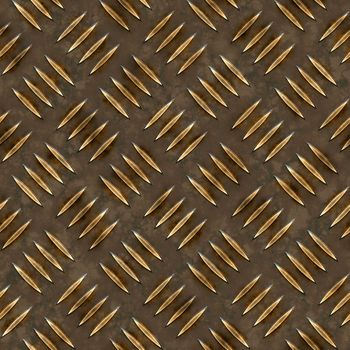 Dark gold diamond plate texture that tiles seamlessly as a pattern in any direction.