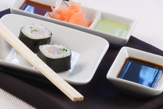 healthy and delicious fresh made  sushi 